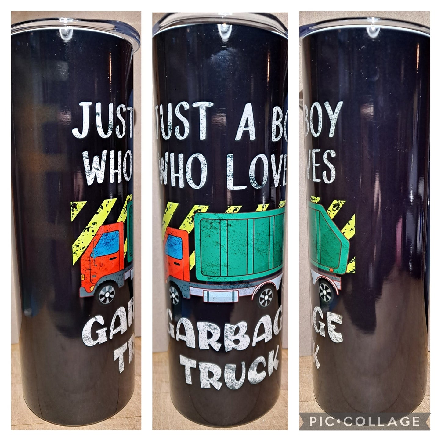 Just a boy who loves garbage trucks