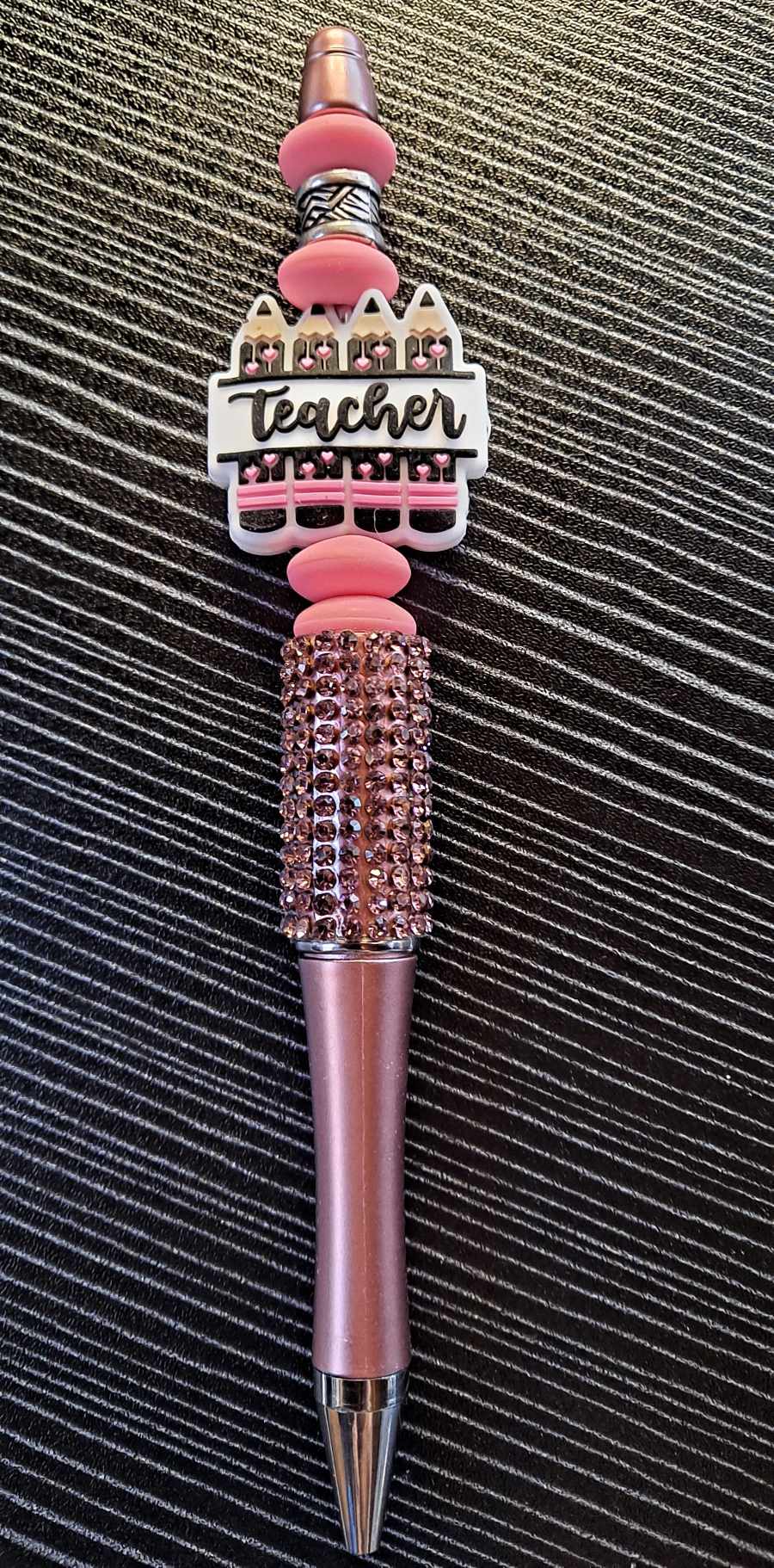 Teacher focal pink bling pen