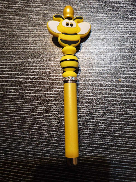 Bee Focal yellow black bead yellow stylus pen