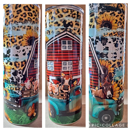Barn animals cheetah print