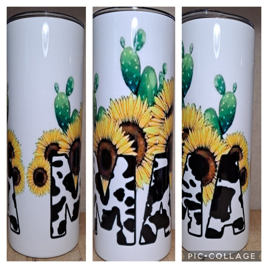 Sunflower, cactus Mama cow print