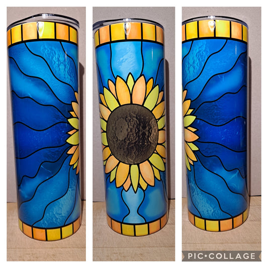 Sunflower stained glass look
