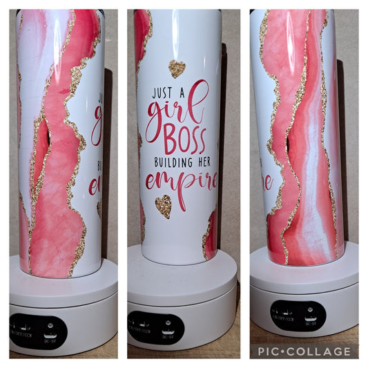 Just a girl boss pink agate