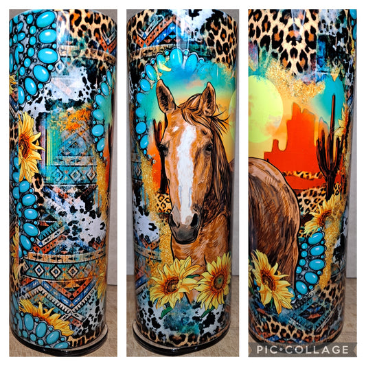 Sunflower sunrise horse