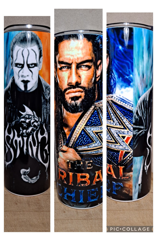 Wrestlers Tribal and Sting