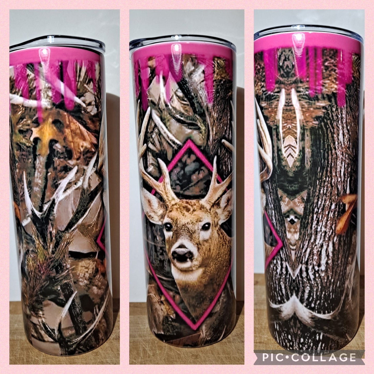 Buck pink drip camo