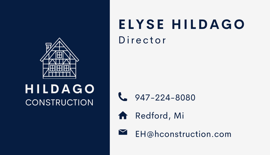 Construction Service Business Card