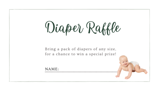 Diaper Raffle ticket baby