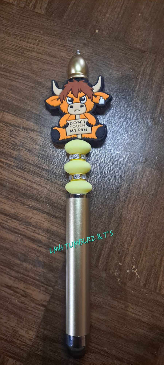 Don't touch my pen Cow focal pen