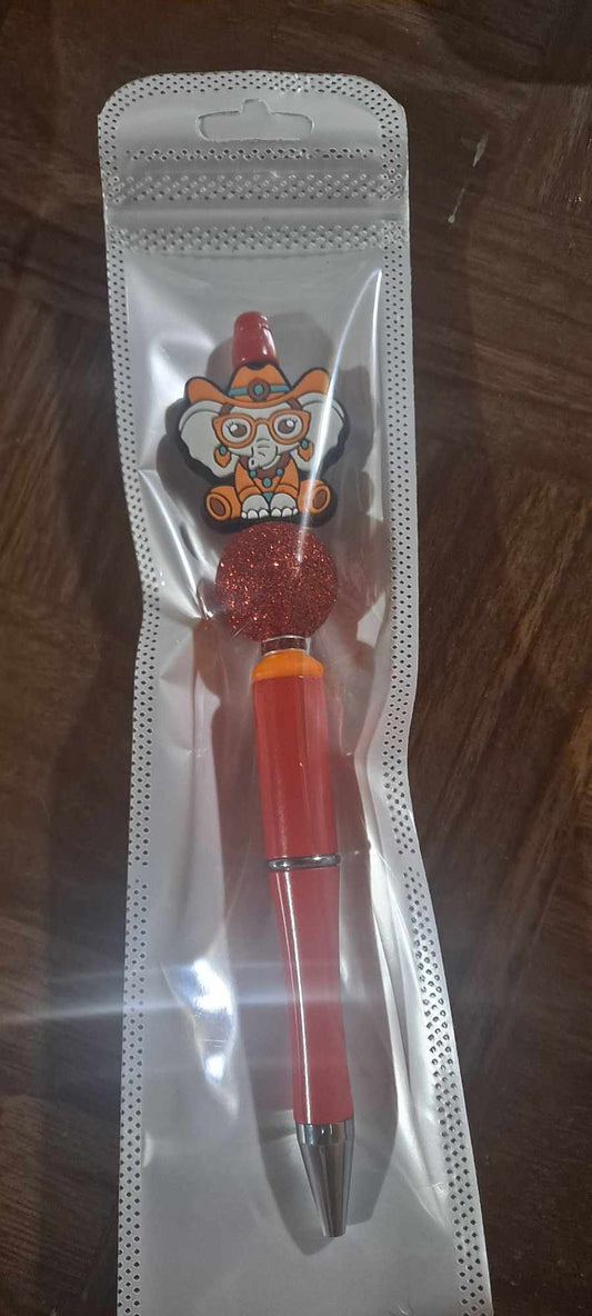 Ellie the elephant cowgirl focal red pen