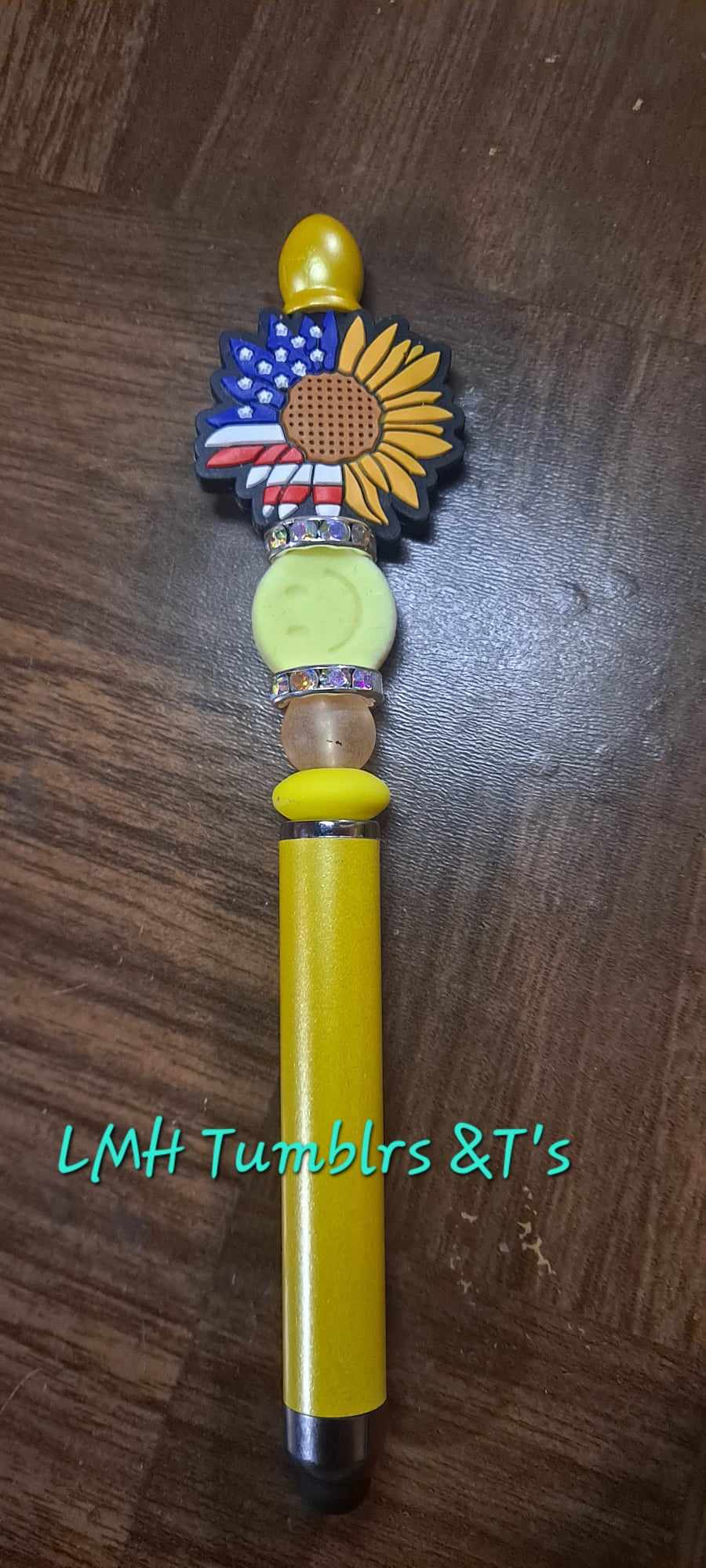 Flag sunflower focal yellow stylus pen