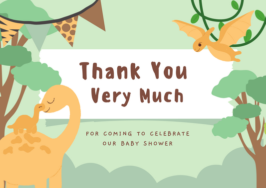 Green and Orange Creative Cute thank you