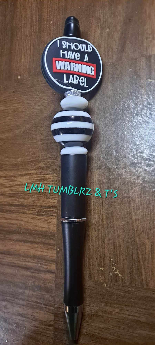 I should have a warning label focal black pen
