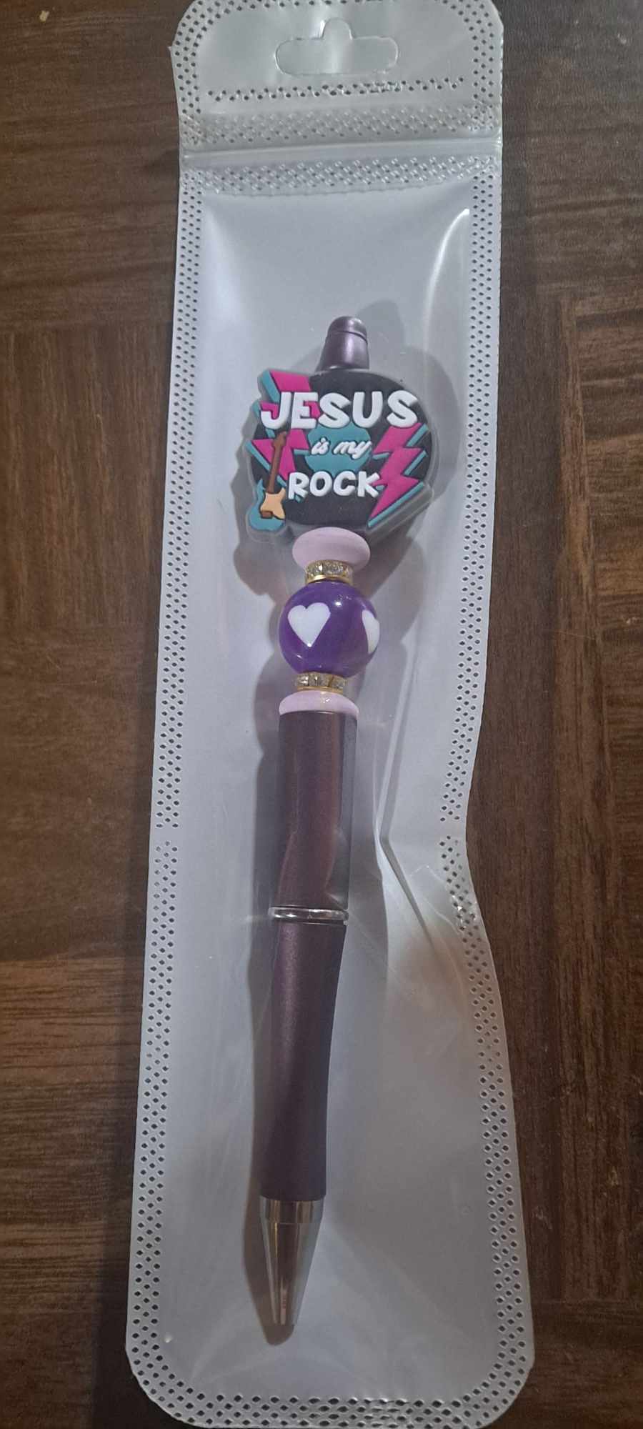 Jesus is my Rock focal burgundy pen