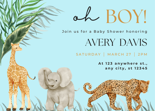 Oh Boy safari animals Jungle