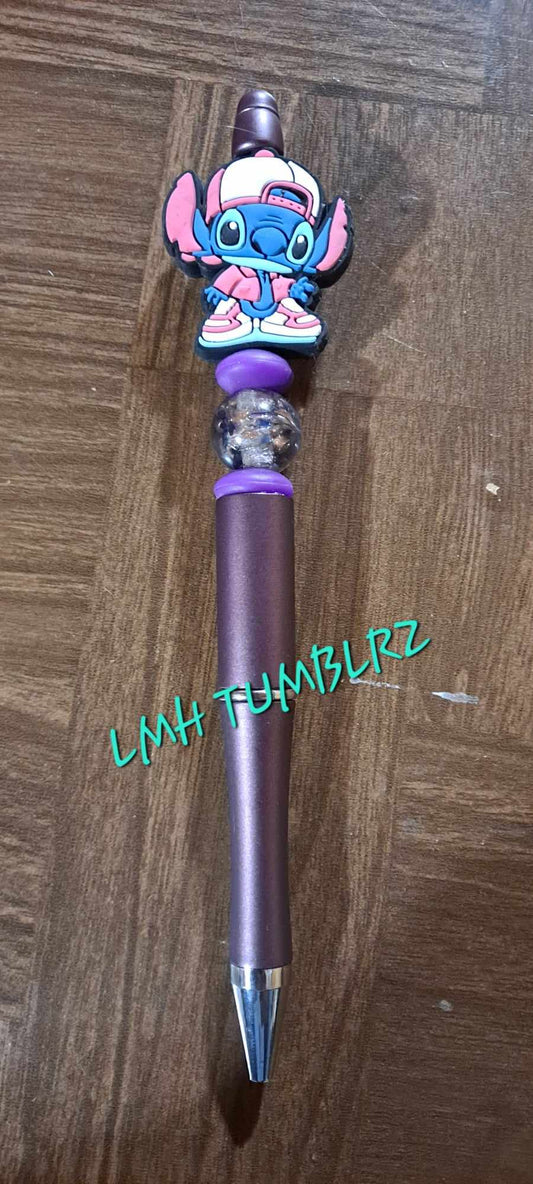 Stitch focal burgundy pen