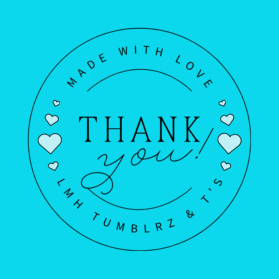 Thank you circle stickers