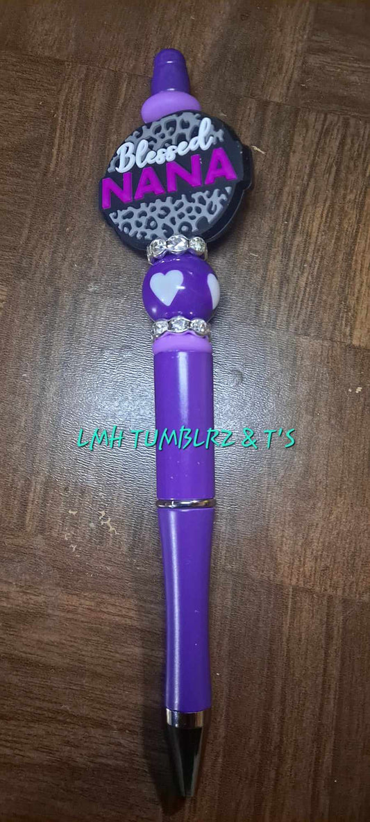 Blessed nana purple focal purple pen