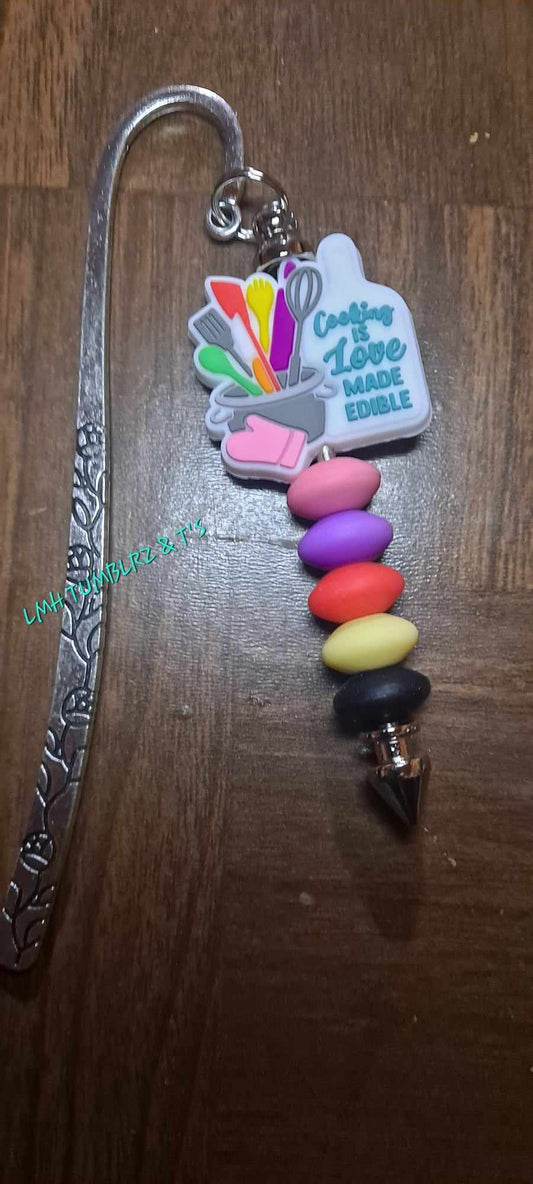 Cooking is love made edible bookmark