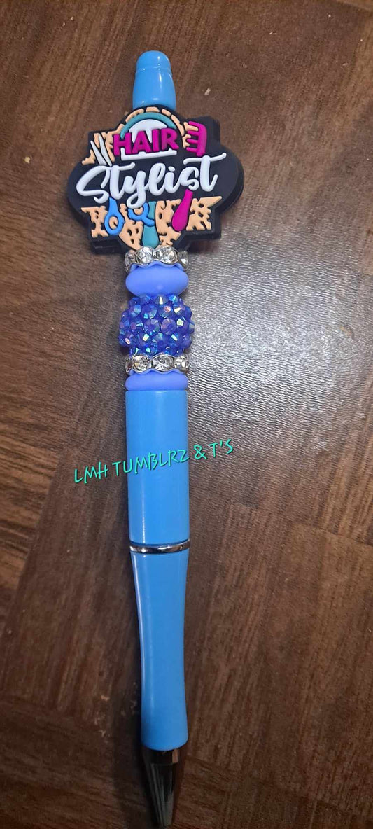 Hair Stylist focal light blue pen