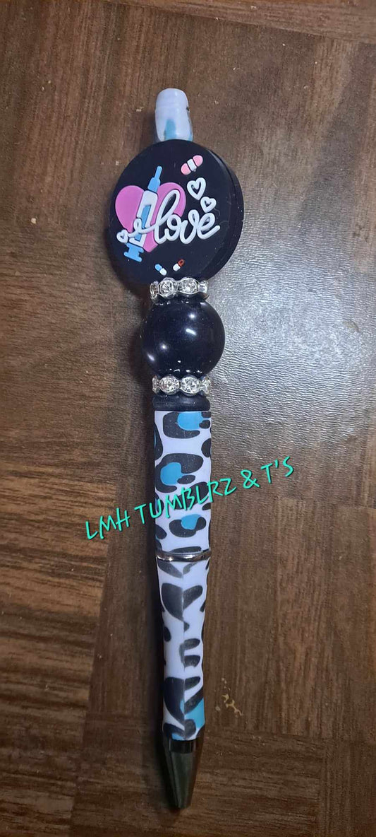 "Love Needle Focal cheetah Pen
