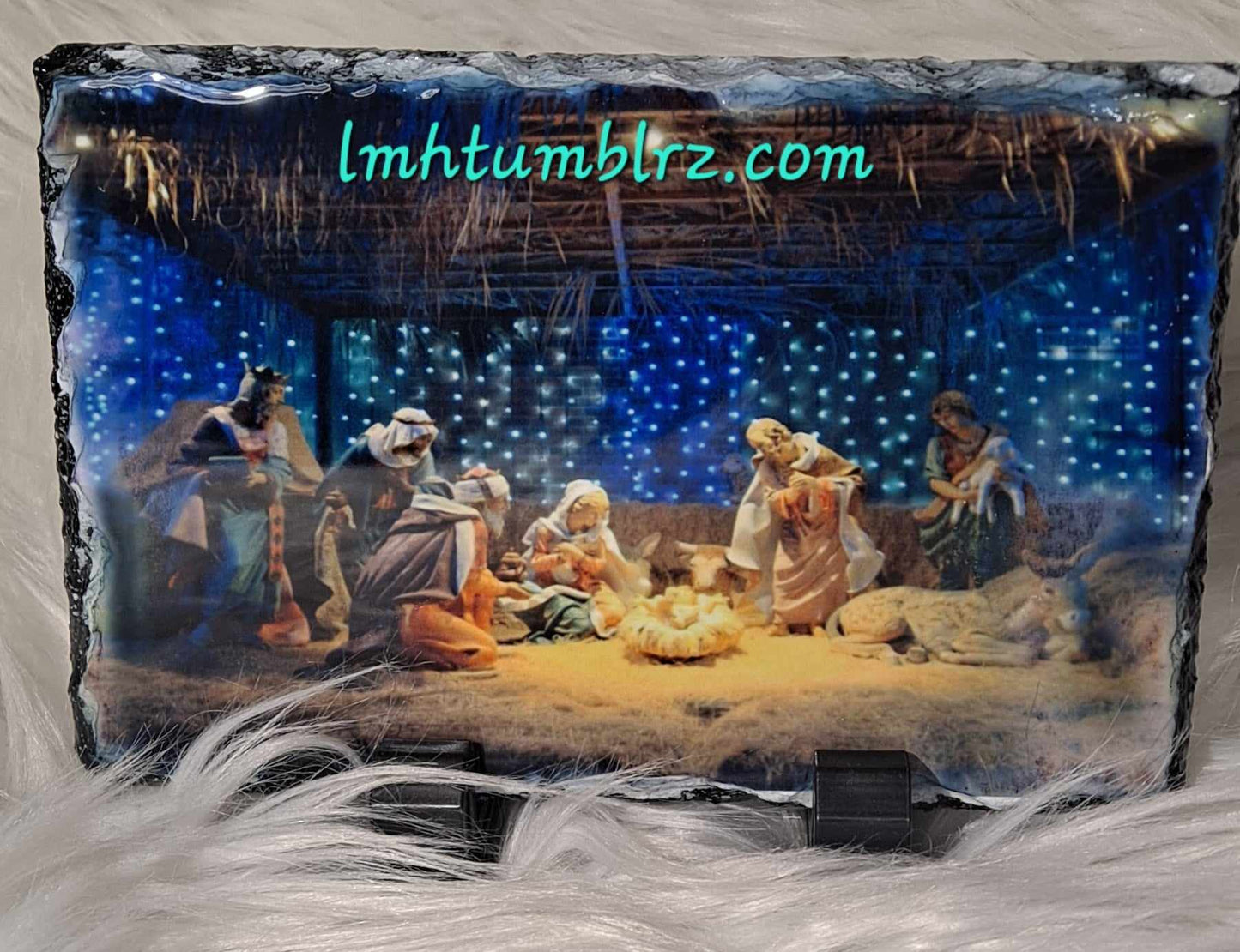 Nativity lights slate