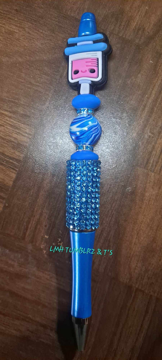 Needle focal blue bling pen